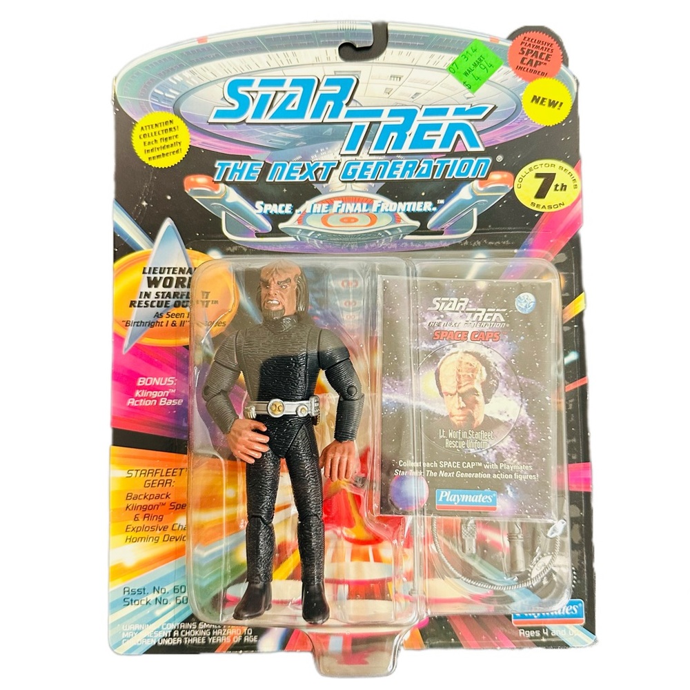 Star Trek The Next Generation LT WORF IN RESCUE OUTFIT 1994 Playmates NEW!